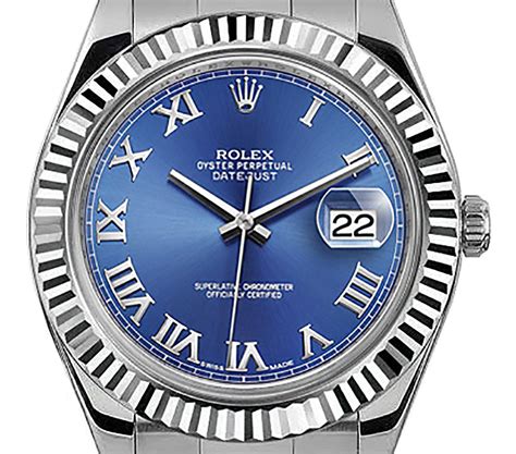 rolex datejust ii blue roman numerals|Rolex Datejust with roman numerals.